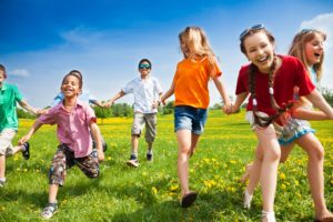 Kids playing outside