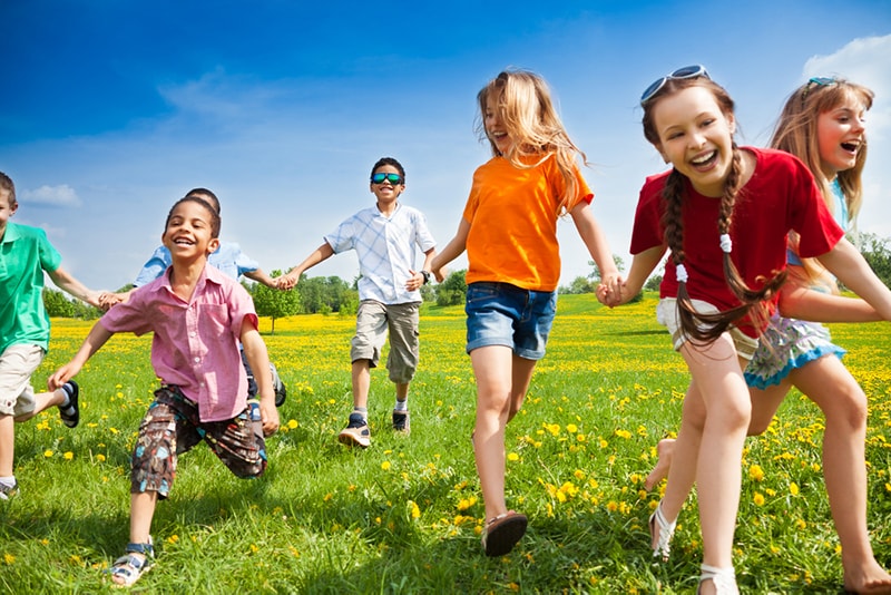 Children playing outside